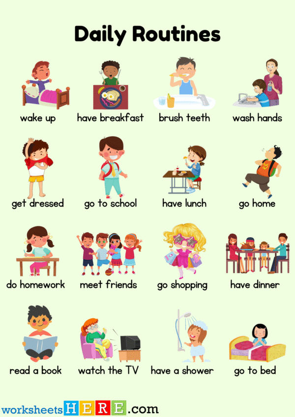 Kids Daily Routine Printable Pack – Fun, Colorful & Easy to Use (PDF ...